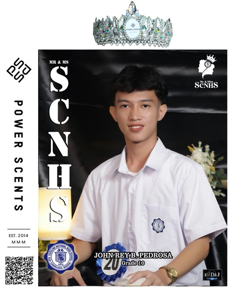 John Rey Pedrosa - Mr. & Ms. SCNHS - Power Scents Award 2025 - Pageant ...