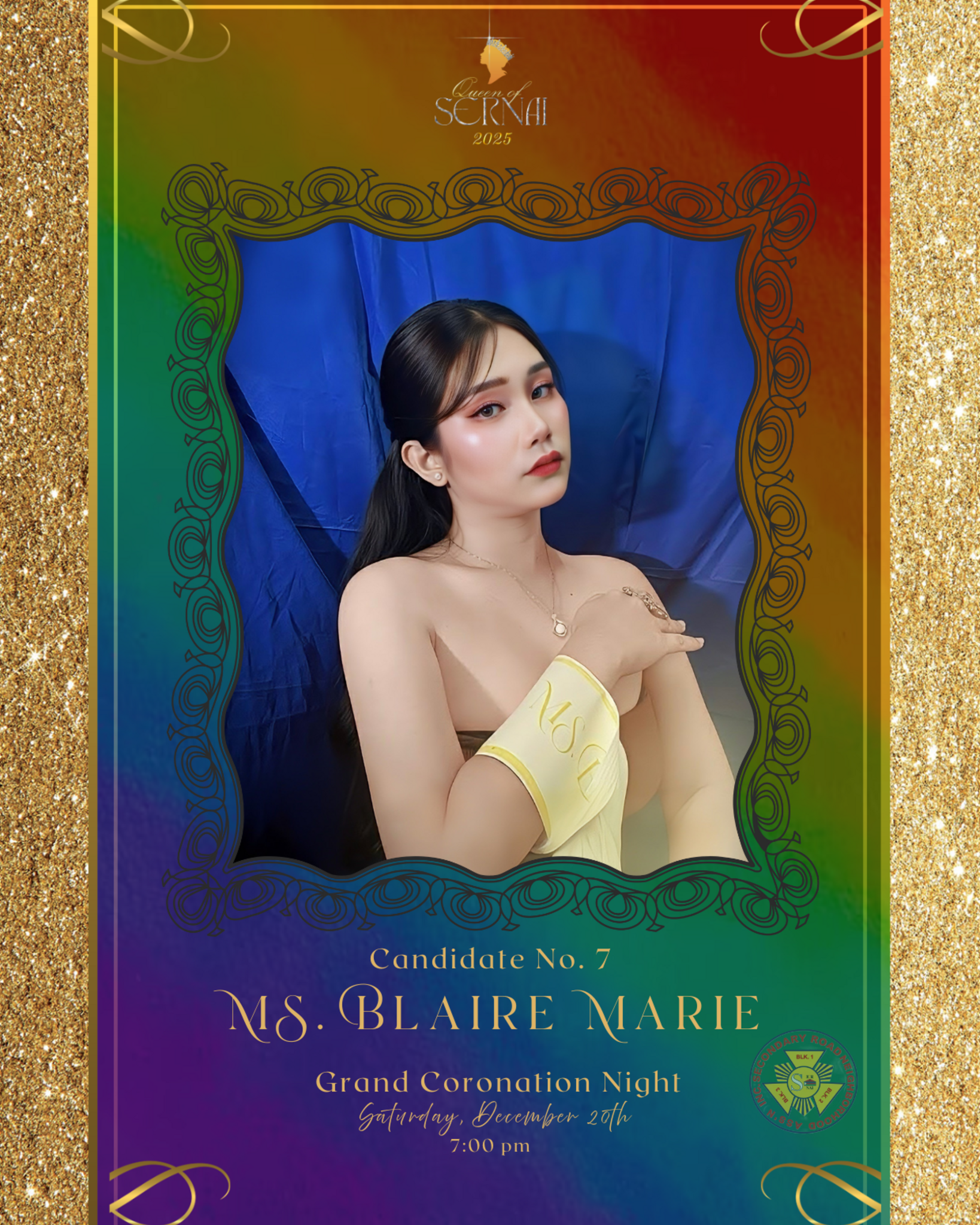 Golden luxury decorative wedding anniversary party invitation card %2812%29